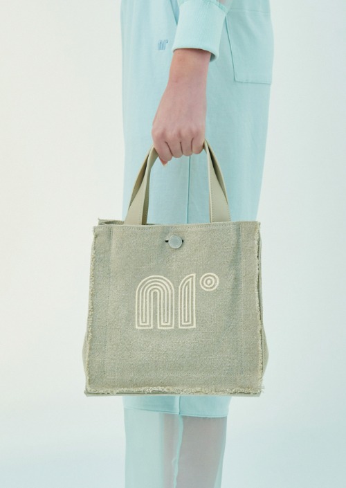 3PM Bag small beige _ White logo